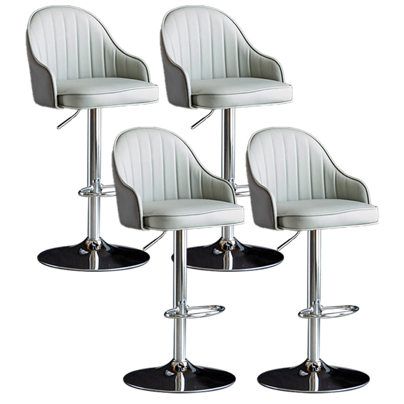 Indoor Modern Leather Barstool Rotating Lifting Bar Stool with Armrests