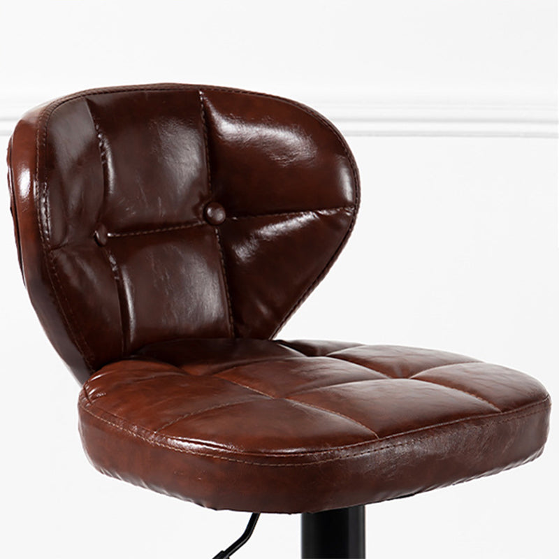 Nordic Leather Seats Barstool Rotating Lifting Bar Stool for Indoor, 1 Piece