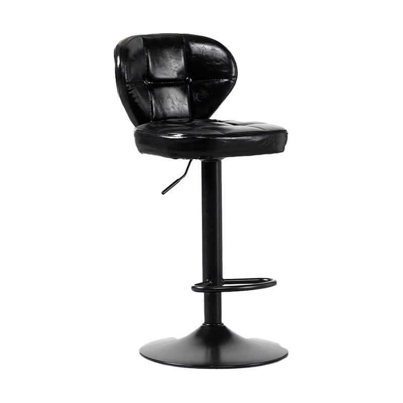 Nordic Leather Seats Barstool Rotating Lifting Bar Stool for Indoor, 1 Piece