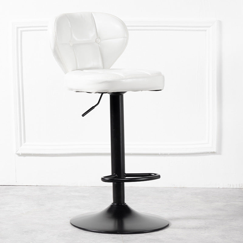 Nordic Leather Seats Barstool Rotating Lifting Bar Stool for Indoor, 1 Piece