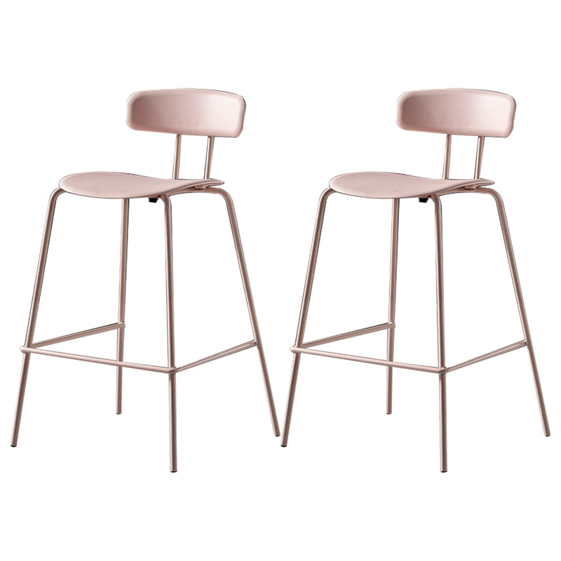 Moderne Plastiksitze Barstool Metal 4 -Legs Barhocker für Innenräume, 2 -Set von 2