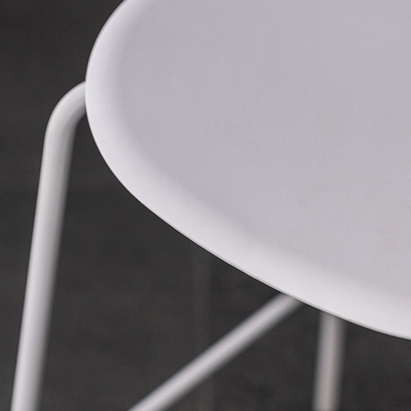 Moderne Plastiksitze Barstool Metal 4 -Legs Barhocker für Innenräume, 2 -Set von 2