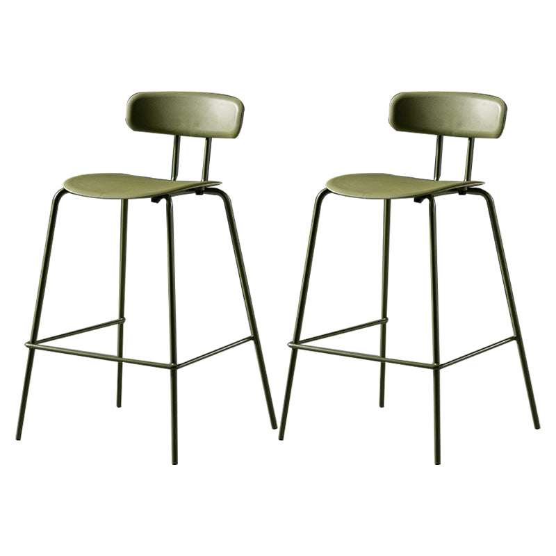 Moderne Plastiksitze Barstool Metal 4 -Legs Barhocker für Innenräume, 2 -Set von 2