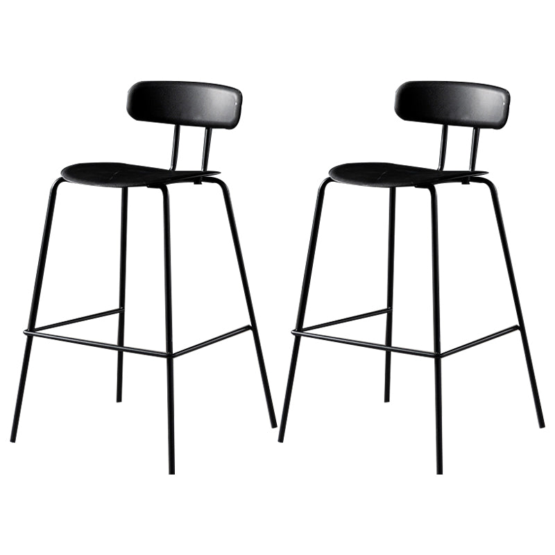 Moderne Plastiksitze Barstool Metal 4 -Legs Barhocker für Innenräume, 2 -Set von 2