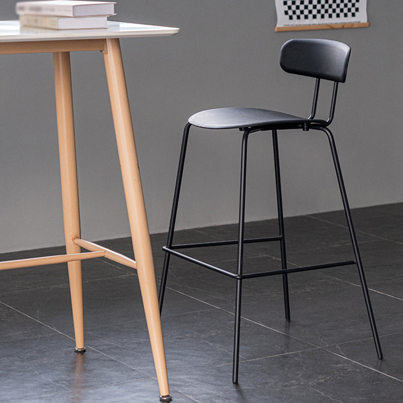 Moderne Plastiksitze Barstool Metal 4 -Legs Barhocker für Innenräume, 2 -Set von 2
