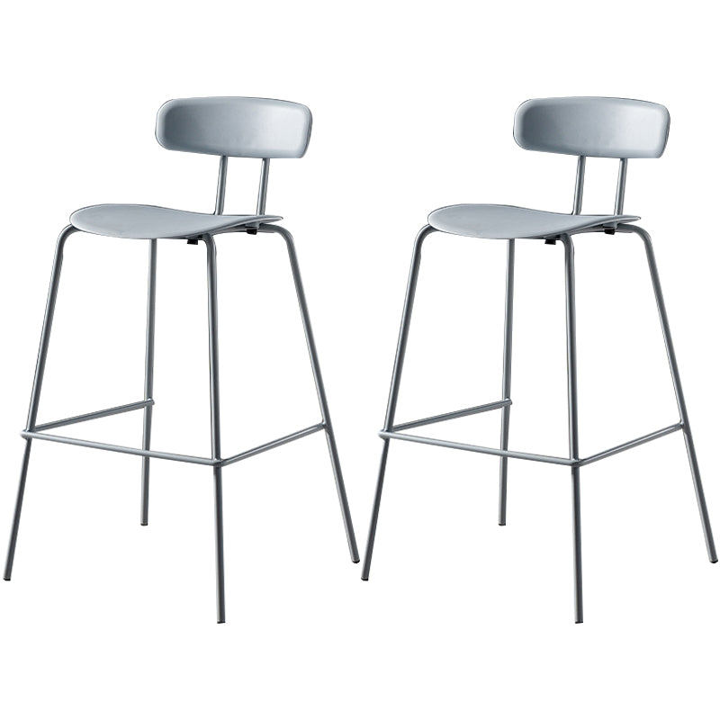 Moderne Plastiksitze Barstool Metal 4 -Legs Barhocker für Innenräume, 2 -Set von 2