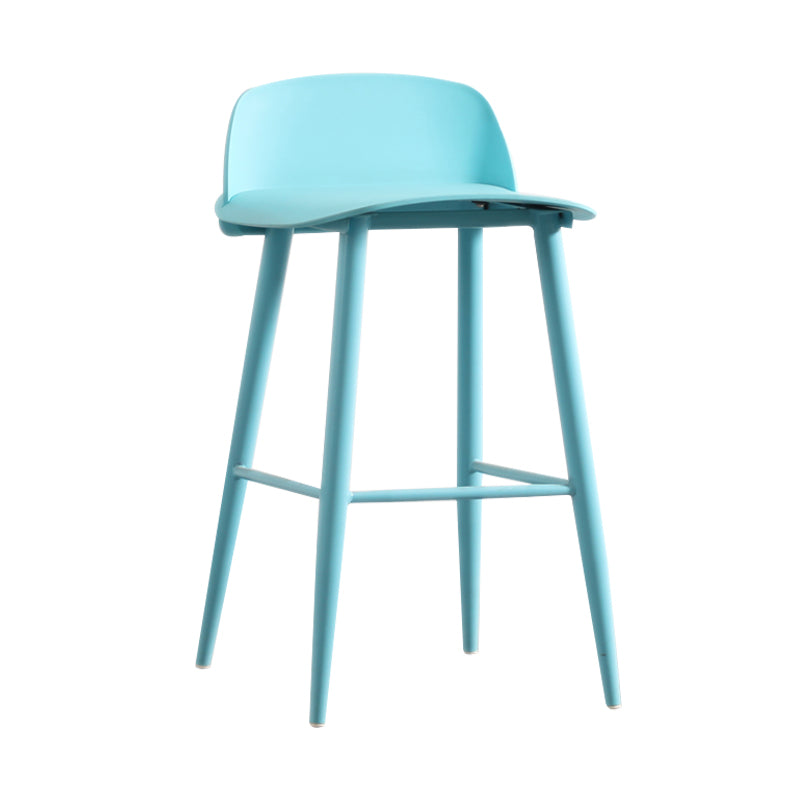 Scandinavian Style Acrylic Bar stool with Square Seat Counter Stool for Kitchen Bar