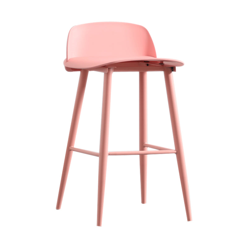 Scandinavian Style Acrylic Bar stool with Square Seat Counter Stool for Kitchen Bar