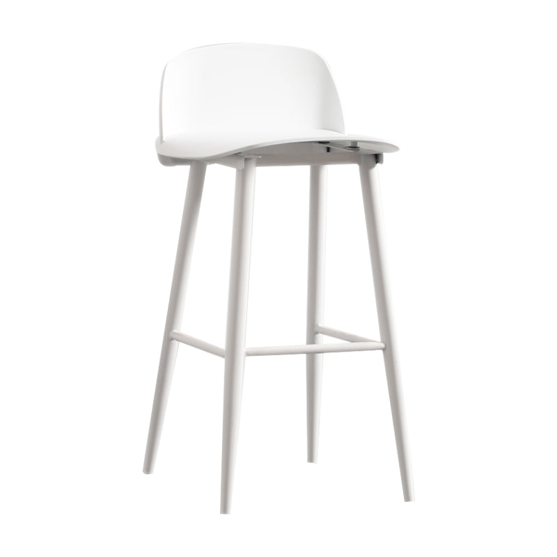 Scandinavian Style Acrylic Bar stool with Square Seat Counter Stool for Kitchen Bar