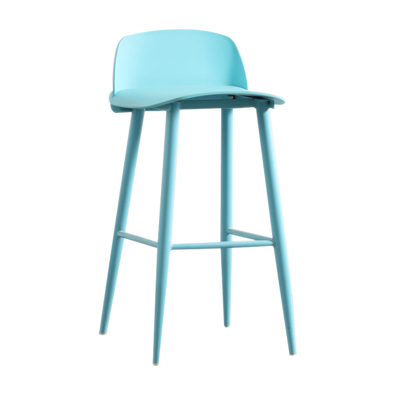 Scandinavian Style Acrylic Bar stool with Square Seat Counter Stool for Kitchen Bar