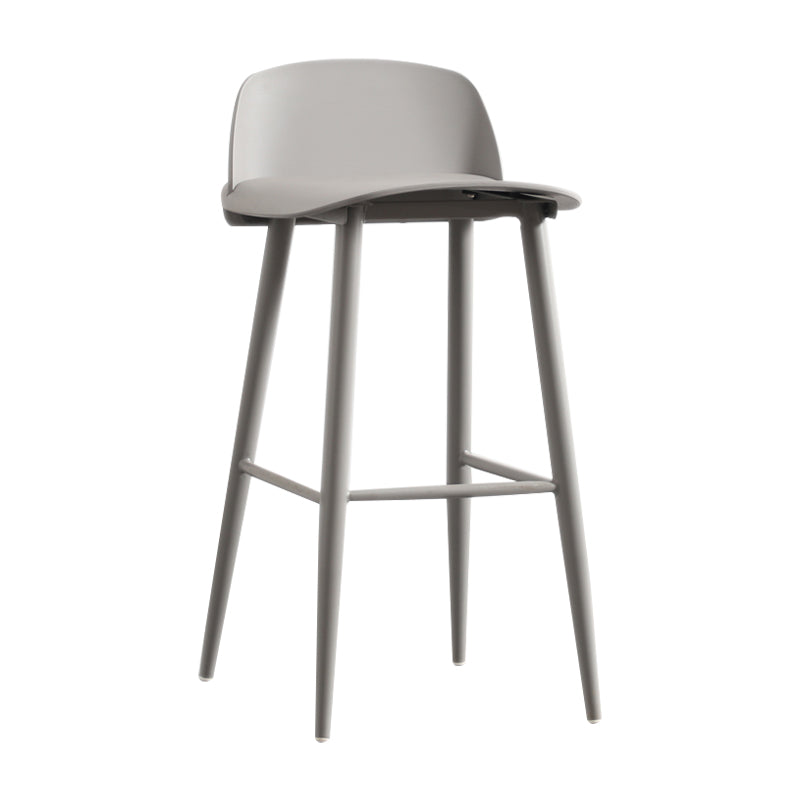 Scandinavian Style Acrylic Bar stool with Square Seat Counter Stool for Kitchen Bar