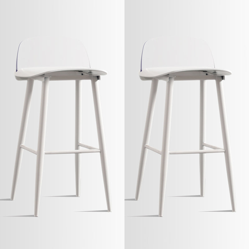 Scandinavian Style Acrylic Bar stool with Square Seat Counter Stool for Kitchen Bar