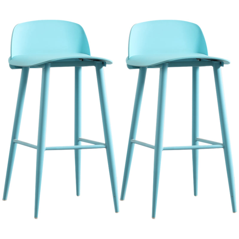 Scandinavian Style Acrylic Bar stool with Square Seat Counter Stool for Kitchen Bar