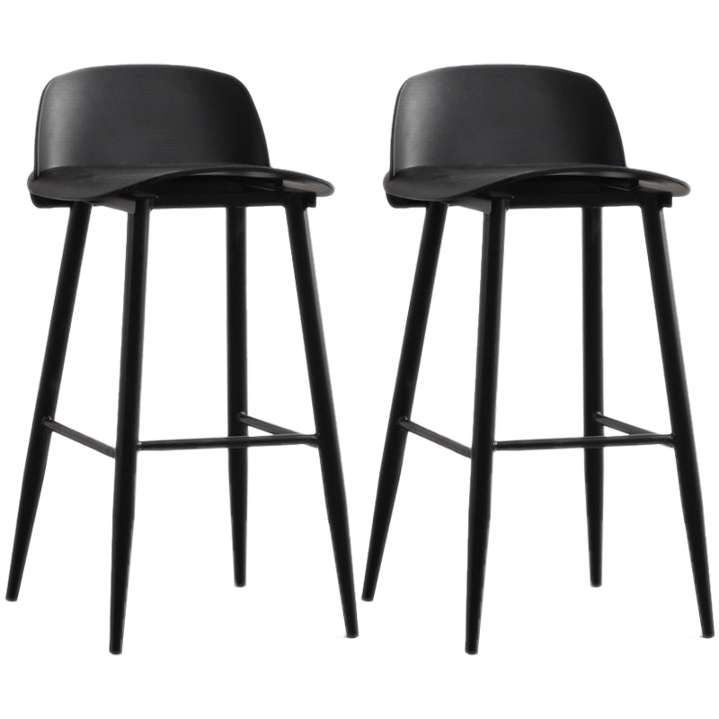 Scandinavian Style Acrylic Bar stool with Square Seat Counter Stool for Kitchen Bar