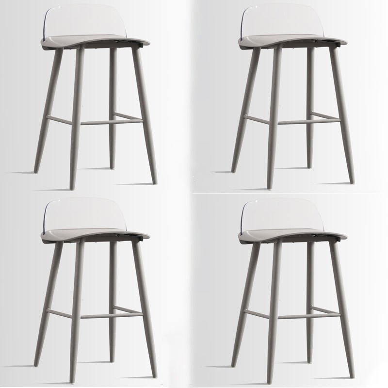 Scandinavian Style Acrylic Bar stool with Square Seat Counter Stool for Kitchen Bar