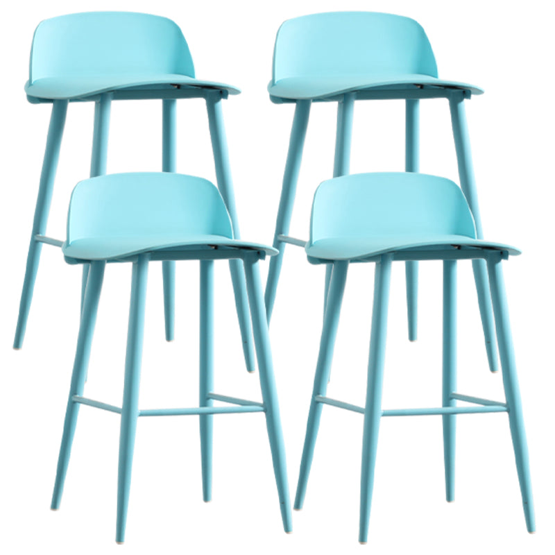 Scandinavian Style Acrylic Bar stool with Square Seat Counter Stool for Kitchen Bar