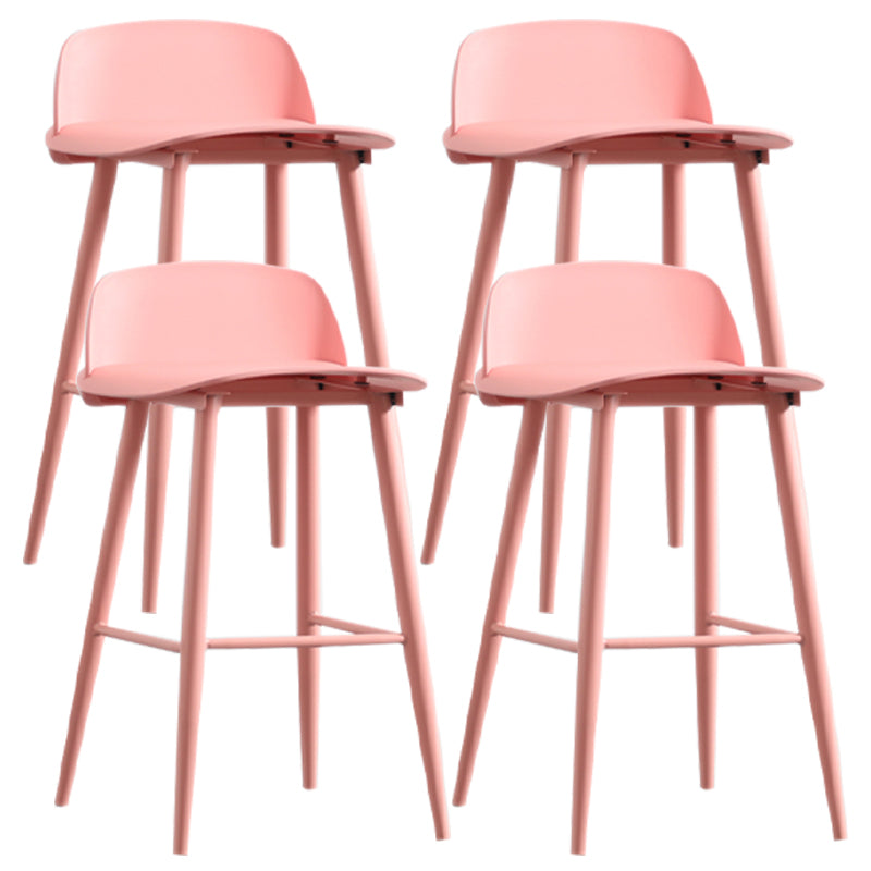 Scandinavian Style Acrylic Bar stool with Square Seat Counter Stool for Kitchen Bar