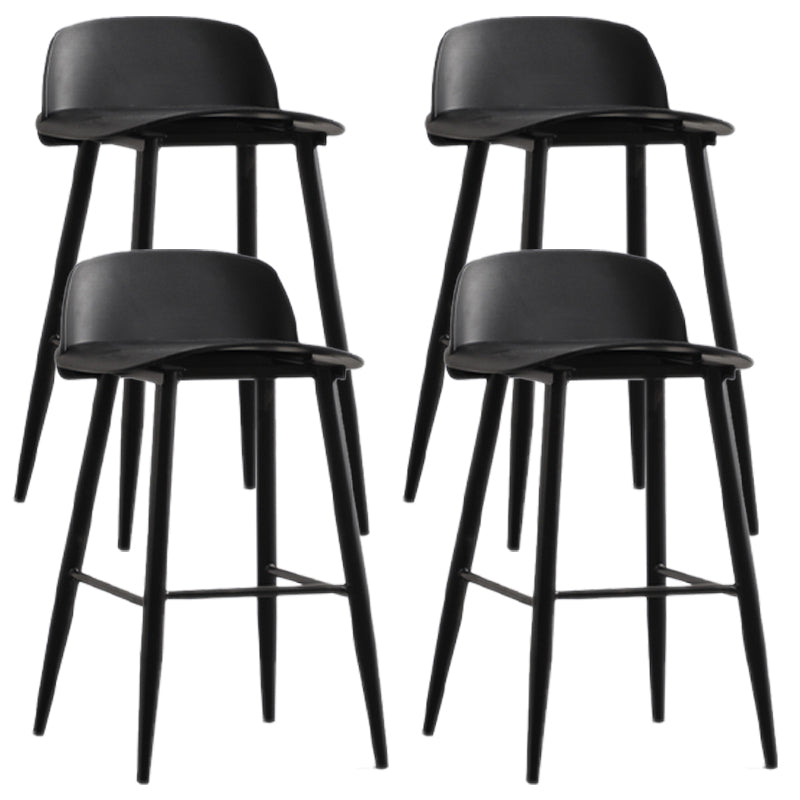 Scandinavian Style Acrylic Bar stool with Square Seat Counter Stool for Kitchen Bar