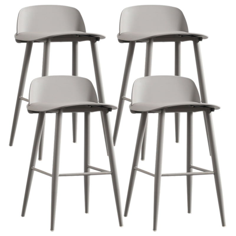 Scandinavian Style Acrylic Bar stool with Square Seat Counter Stool for Kitchen Bar