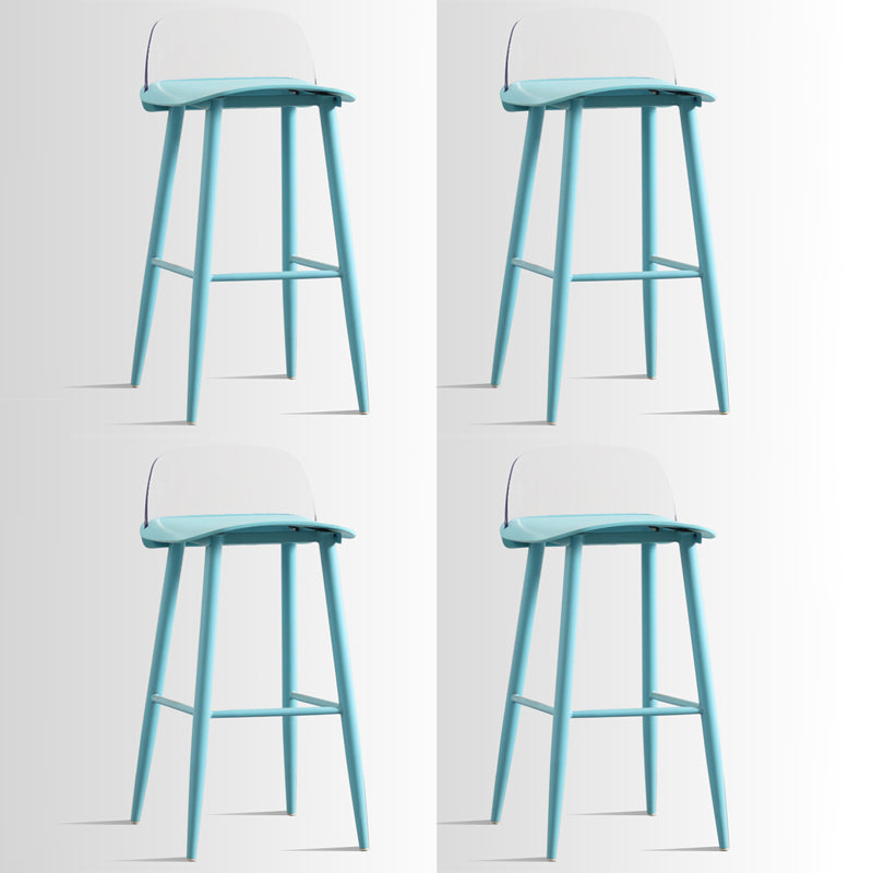 Scandinavian Style Acrylic Bar stool with Square Seat Counter Stool for Kitchen Bar