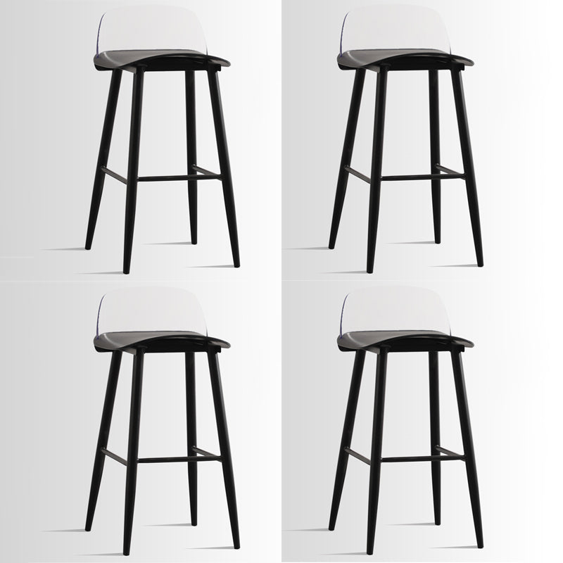 Scandinavian Style Acrylic Bar stool with Square Seat Counter Stool for Kitchen Bar