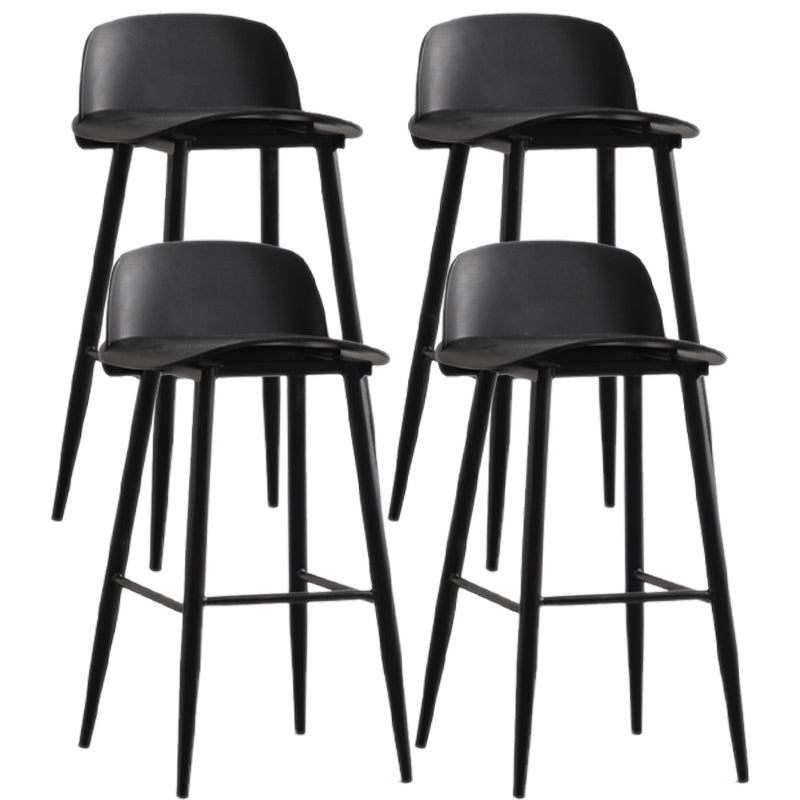 Scandinavian Style Acrylic Bar stool with Square Seat Counter Stool for Kitchen Bar