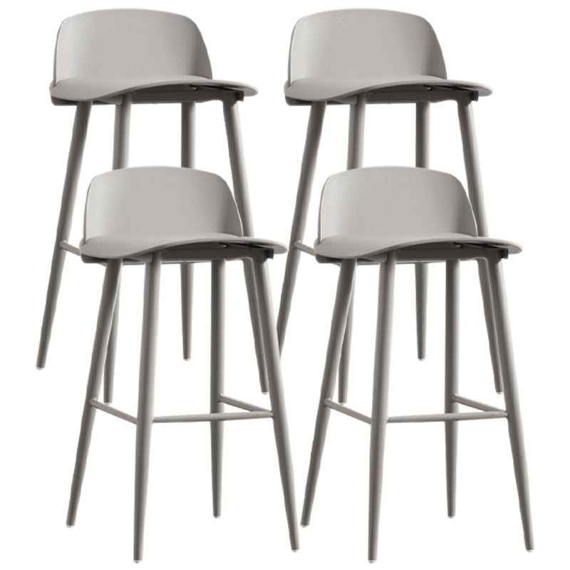 Scandinavian Style Acrylic Bar stool with Square Seat Counter Stool for Kitchen Bar