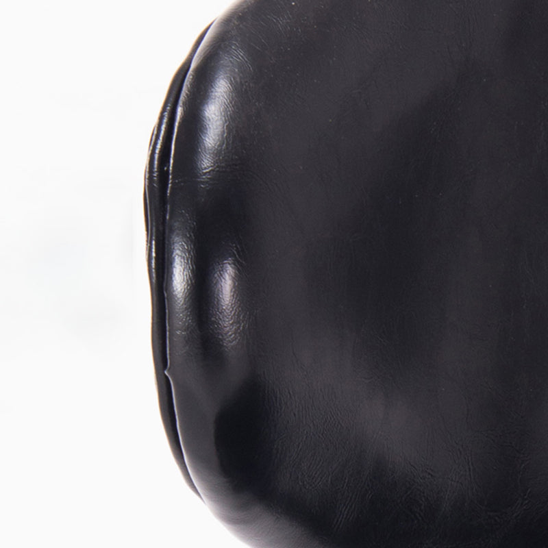 Taburetes escandinavos de cuero con altura ajustable, taburetes de bar giratorios plateados con respaldo bajo
