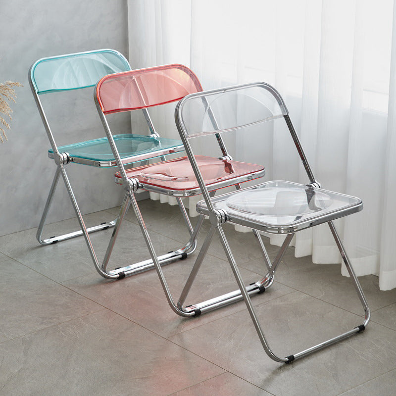 Les chaises latérales en plastique pliantes de conception industrielle ouvrent la chaise latérale de salle à manger arrière