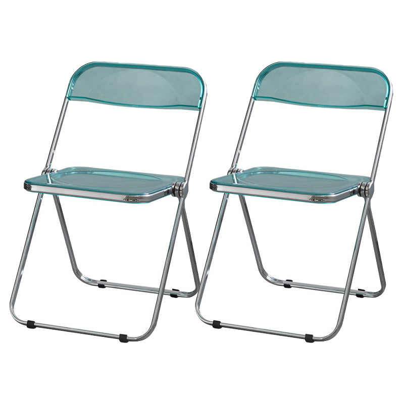 Les chaises latérales en plastique pliantes de conception industrielle ouvrent la chaise latérale de salle à manger arrière