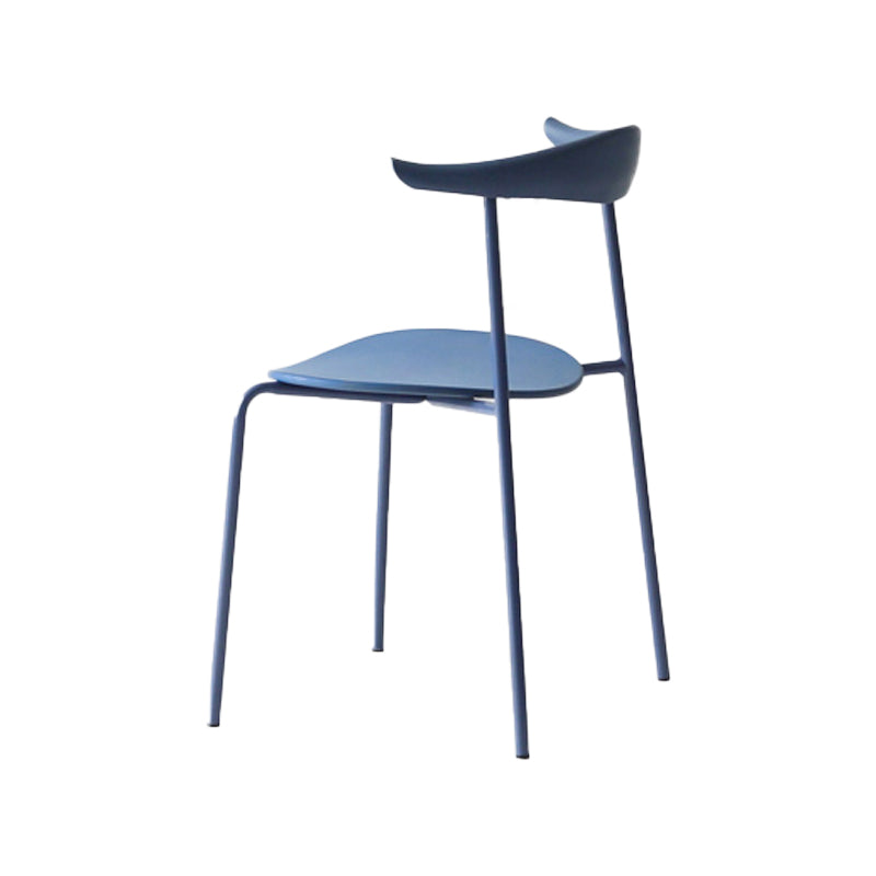 Chaises latérales de salle à manger industrielles à dossier ouvert, finition mate, sans bras