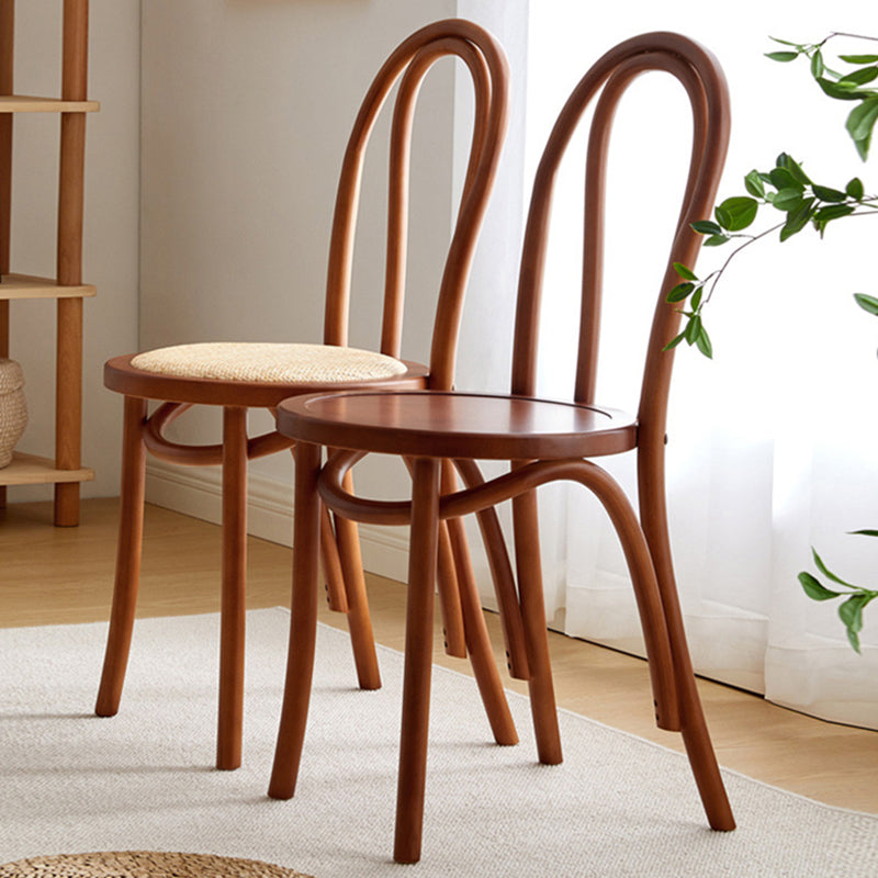 Chaise de salle à manger en bois moderne, sans accoudoirs, à dossier ouvert, pour usage domestique