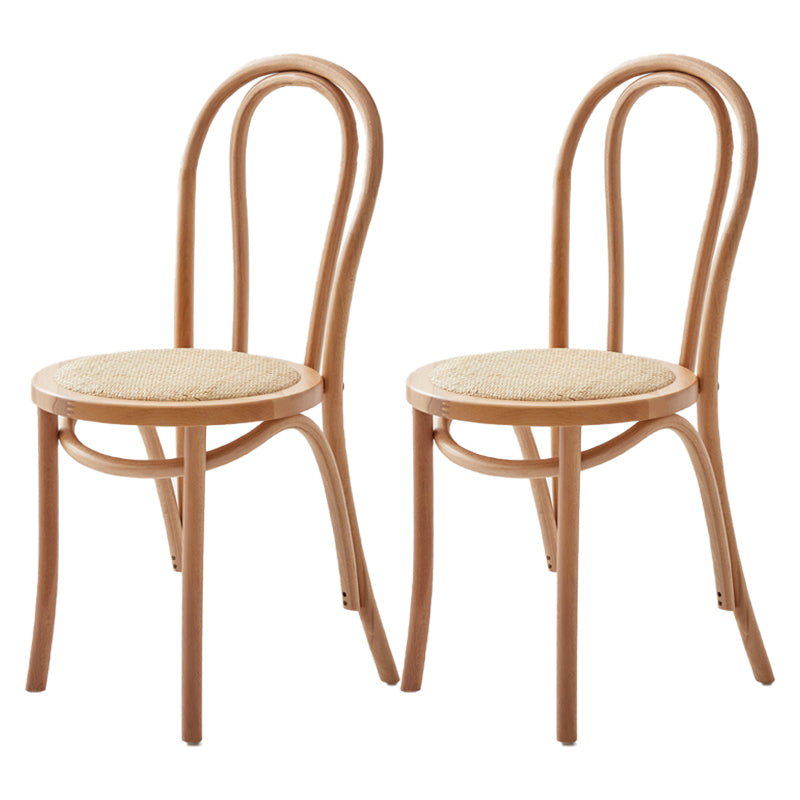 Chaise de salle à manger en bois moderne, sans accoudoirs, à dossier ouvert, pour usage domestique
