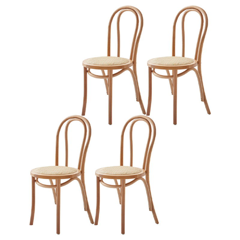 Chaise de salle à manger en bois moderne, sans accoudoirs, à dossier ouvert, pour usage domestique