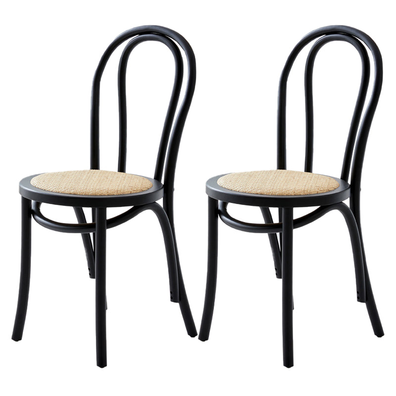 Chaise de salle à manger en bois moderne, sans accoudoirs, à dossier ouvert, pour usage domestique