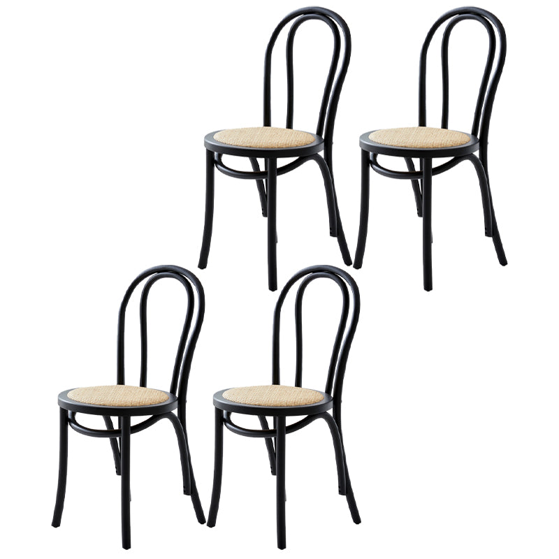 Chaise de salle à manger en bois moderne, sans accoudoirs, à dossier ouvert, pour usage domestique
