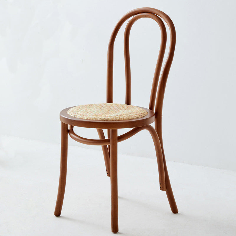 Chaise de salle à manger en bois moderne, sans accoudoirs, à dossier ouvert, pour usage domestique