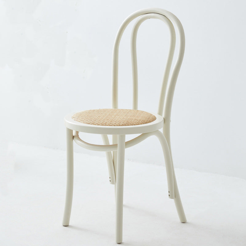 Chaise de salle à manger en bois moderne, sans accoudoirs, à dossier ouvert, pour usage domestique