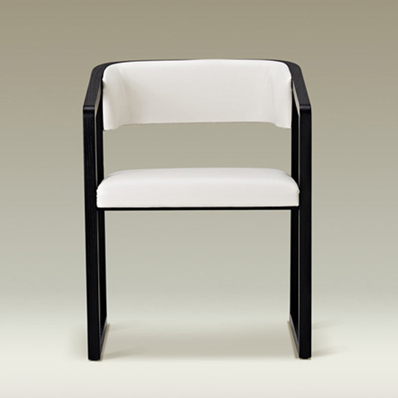 Home Wood Traditional Dining Chair Open Back Dining Side Chair with Arm