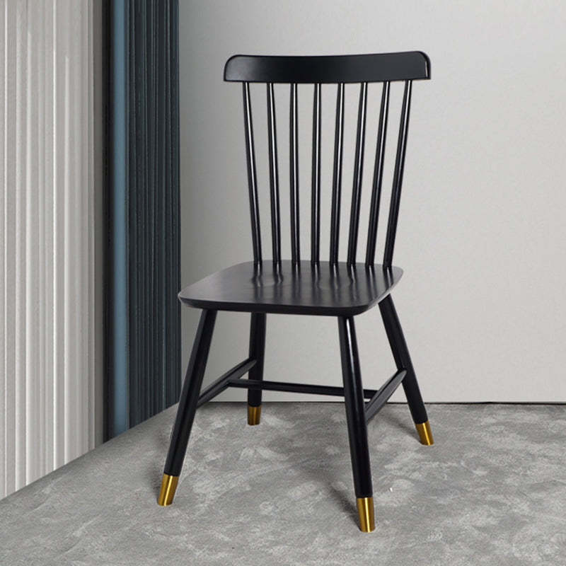 Silla auxiliar de madera contemporánea para restaurante Silla de comedor con respaldo Windsor