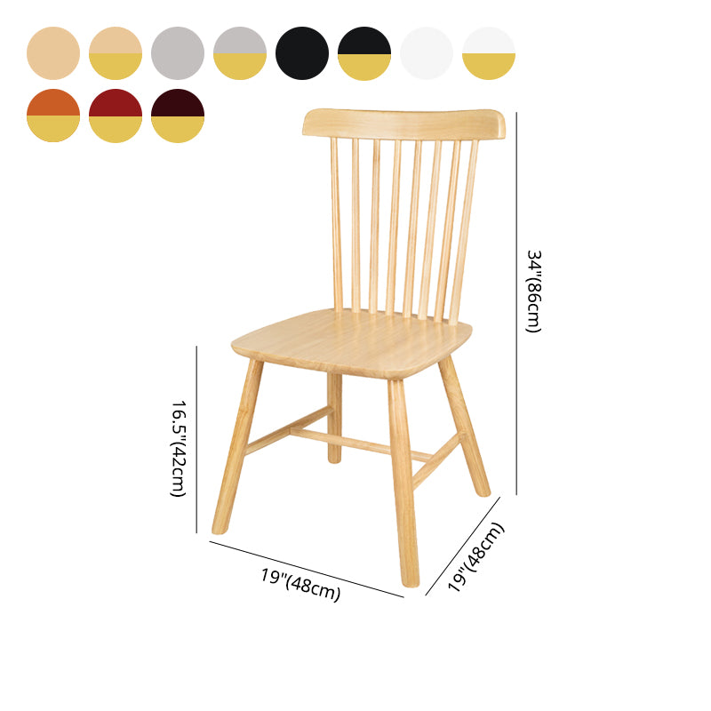 Silla auxiliar de madera contemporánea para restaurante Silla de comedor con respaldo Windsor