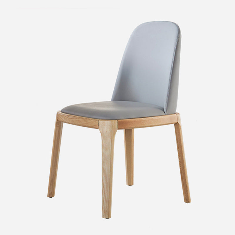 Chaise de salle à manger en bois moderne, chaises de salle à manger sans accoudoirs rembourrées pour usage domestique