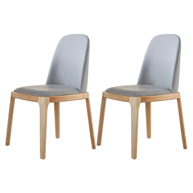 Silla de comedor de madera moderna, sillas de comedor tapizadas sin brazos para uso doméstico