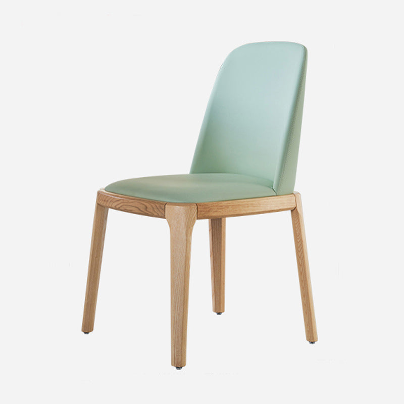 Chaise de salle à manger en bois moderne, chaises de salle à manger sans accoudoirs rembourrées pour usage domestique