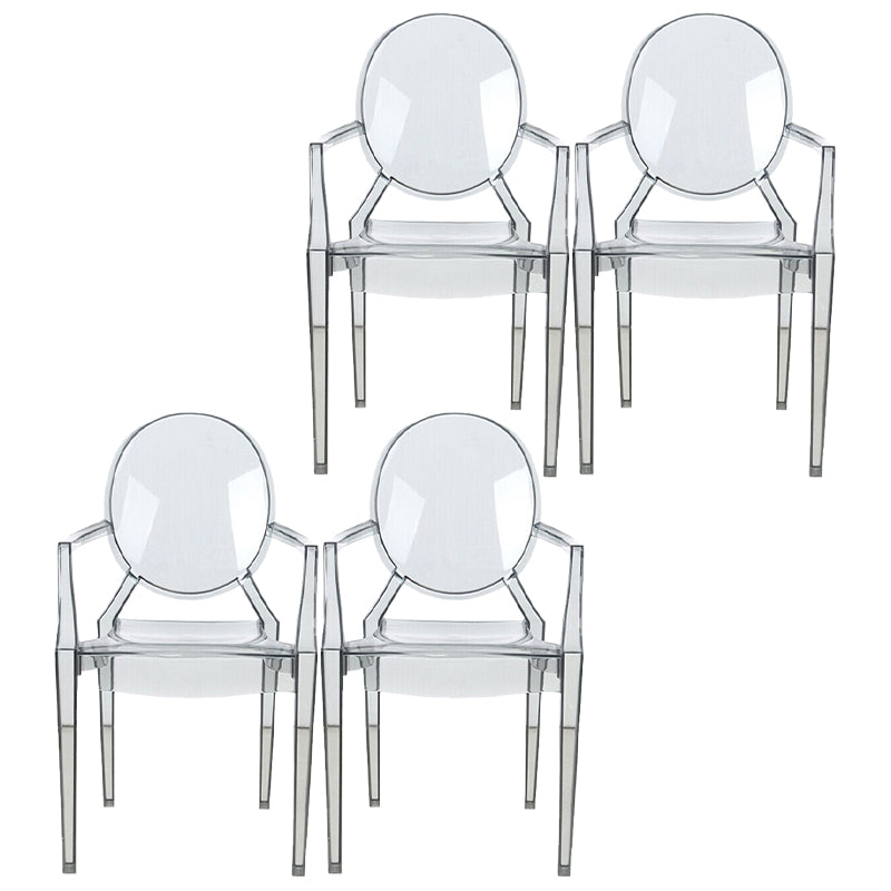 Silla de comedor de plástico de estilo nórdico, sillón de comedor apilable para uso en restaurantes