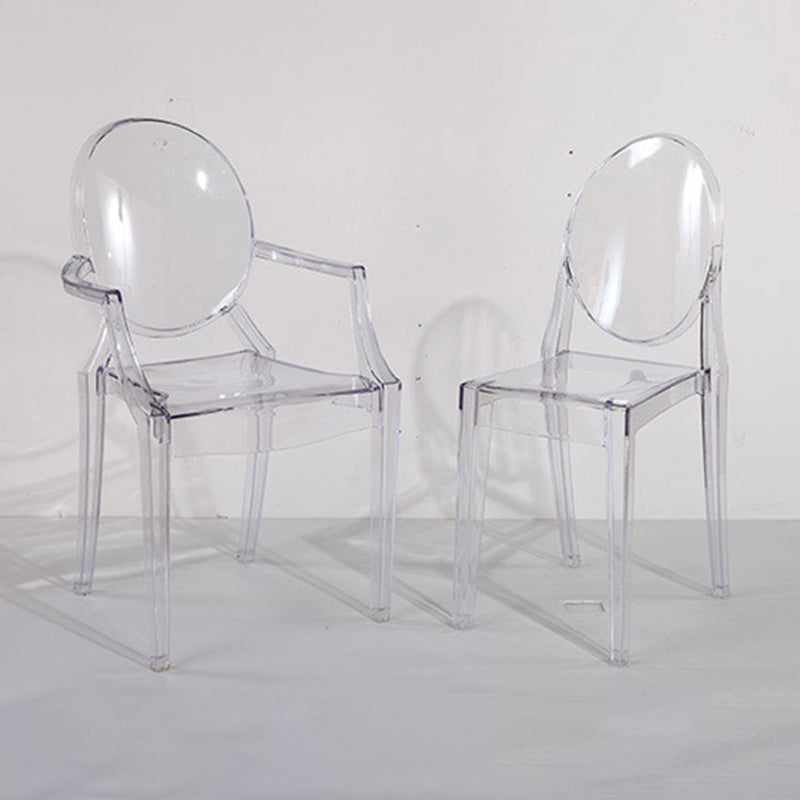 Silla de comedor de plástico de estilo nórdico, sillón de comedor apilable para uso en restaurantes