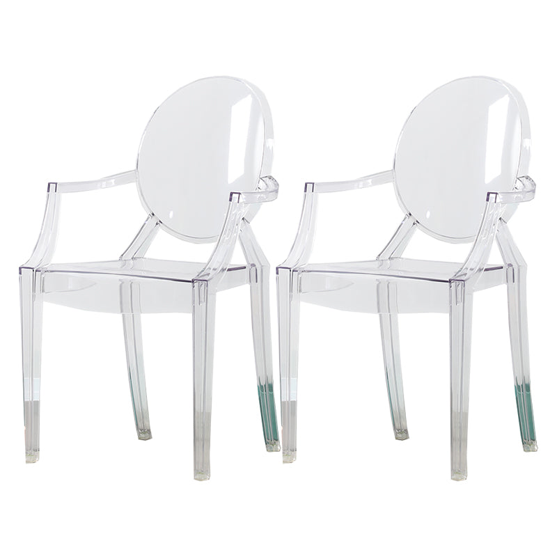 Silla de comedor de plástico de estilo nórdico, sillón de comedor apilable para uso en restaurantes