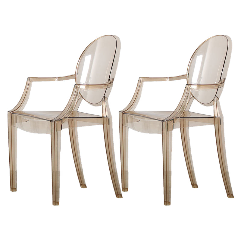 Silla de comedor de plástico de estilo nórdico, sillón de comedor apilable para uso en restaurantes