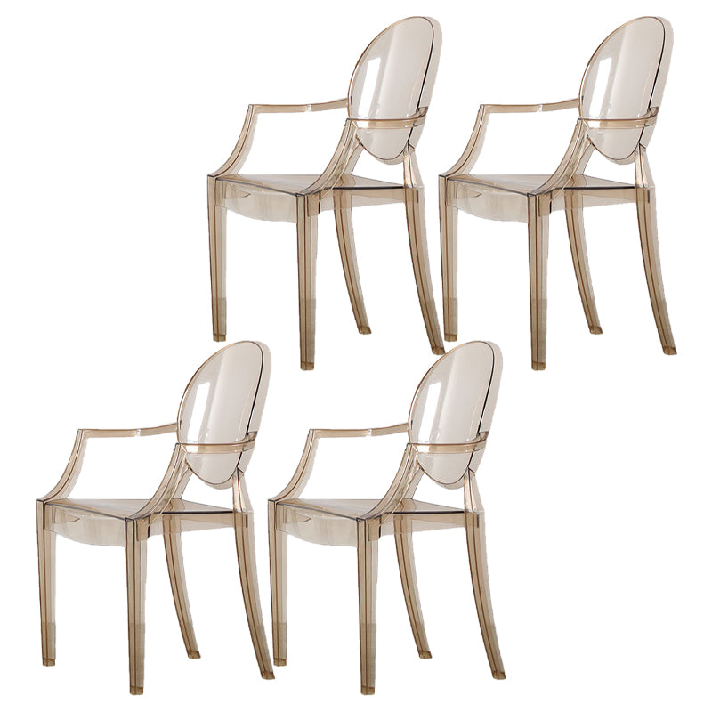 Silla de comedor de plástico de estilo nórdico, sillón de comedor apilable para uso en restaurantes