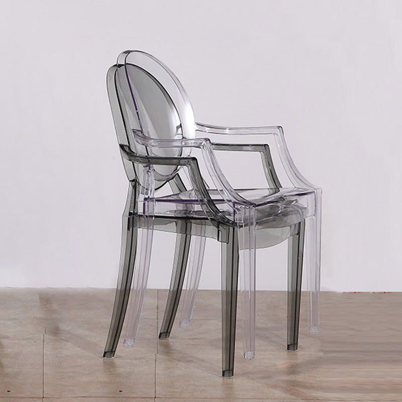 Silla de comedor de plástico de estilo nórdico, sillón de comedor apilable para uso en restaurantes